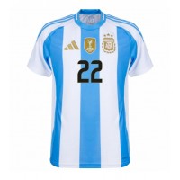 Camisa de Futebol Argentina Lautaro Martinez #22 Equipamento Principal Copa America 2024 Manga Curta